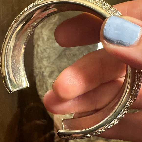 Silver Textured Bangle - Picture 5 of 6